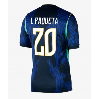 Billige Fotballdrakt Brasil Lucas Paqueta #20 Replika Bortedrakt VM 2026 Kortermet